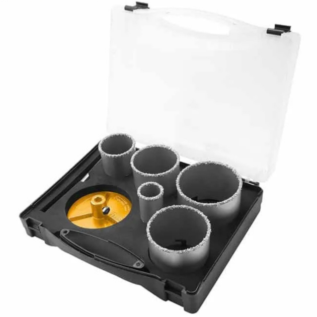 7PCS CARBIDE GRITTED HOLE SAW SET, 75862, TOLSEN